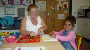 Ursula and her daughter Kacey at an Eatwell class