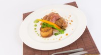       Roast chump of lamb, fondant potato, pea puree – Ingredients – 1 chump of lamb, fat scored 1 large potato 2 sprigs thyme 2 sprigs rosemary Splash […]